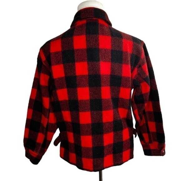 Woolrich Men’s Buffalo Red Black Plaid Wool Zip Up Jacket - Picture 2 of 13